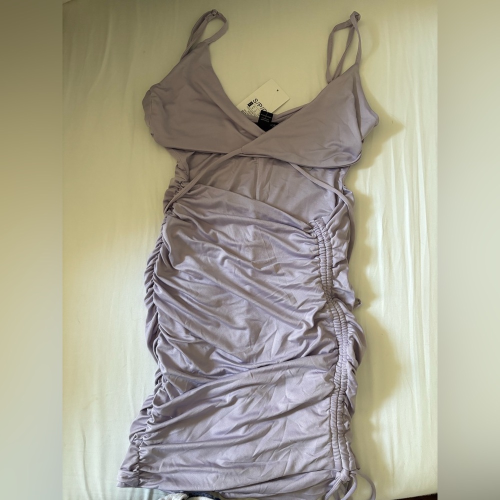 Urban Behavior Lavender Ruched Tie Up Dress Size S